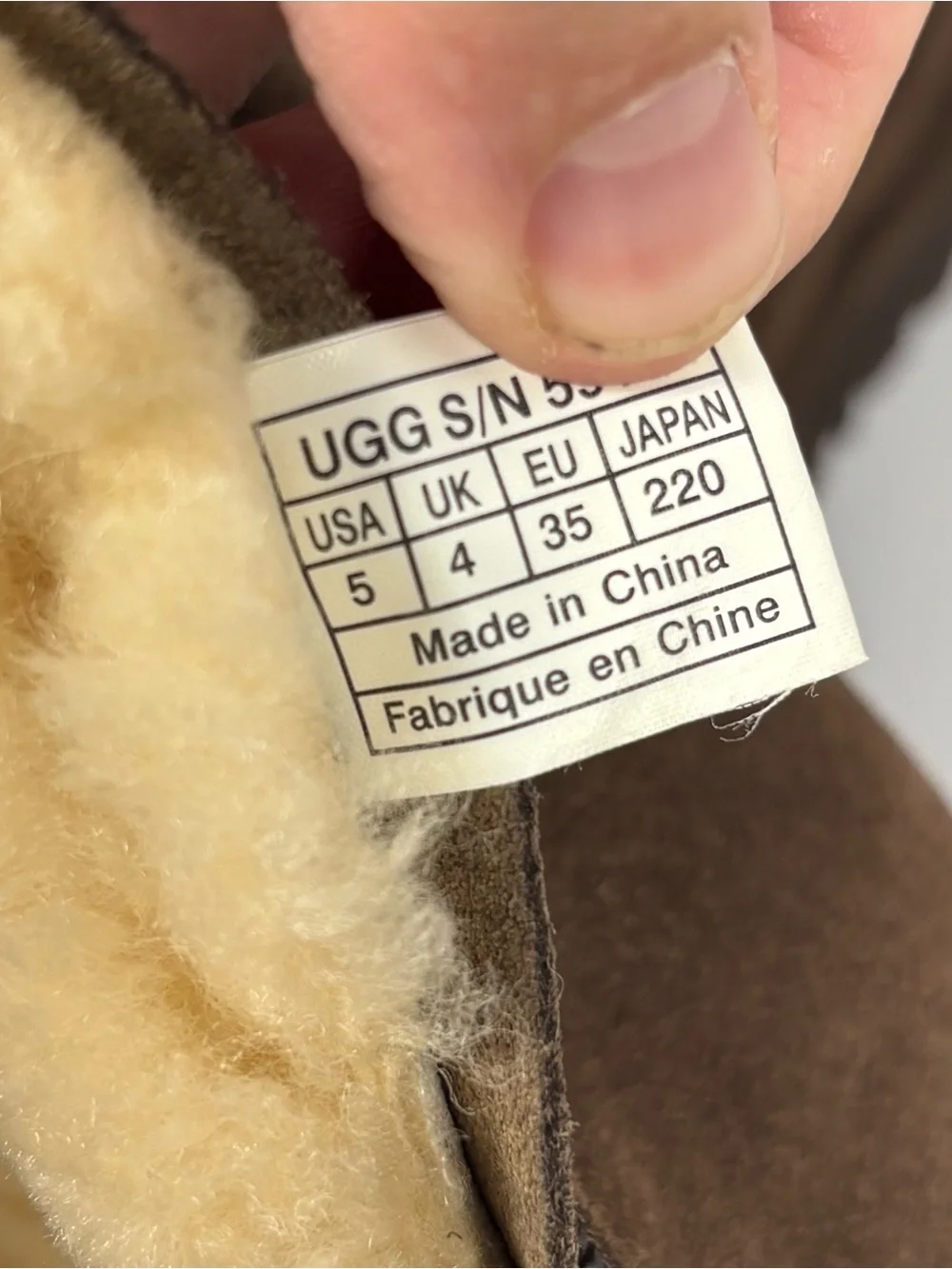 UGG Cargo III  Women’s Sz 5 US Boots  Suede Leather Sheepskin Side Pocket Brown